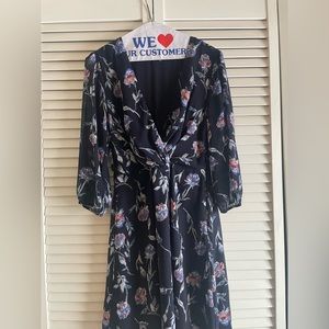 Blue floral mini dress